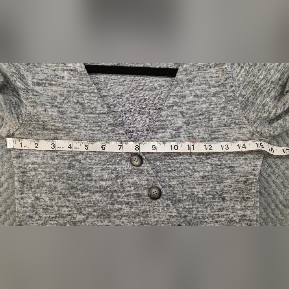 Altar’d State Mini Dress Long Sleeve Button Accent Light Gray Size SMALL EUC - Picture 6 of 9